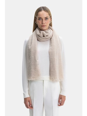 Fabiana Filippi Fabıana Fılıppı Beige Striped Shawl