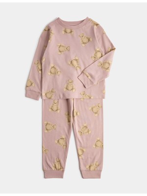 Marks & Spencer Spencer Bear™ Saf Pamuklu Pijama Takımı