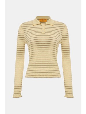 Guest In Residence Guest In Resıdence Light Yellow Cashmere Knit Sweater