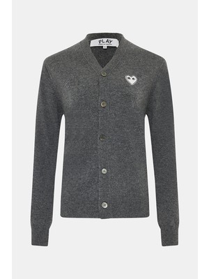Comme Des Garçons Comme Des Garcons Play Grey Cardigan