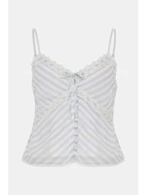 Love Shack Fancy Blue Blouse