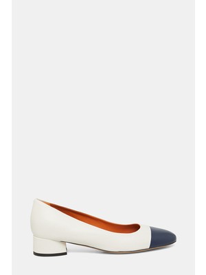 Vakko Ecru Leather Shoes