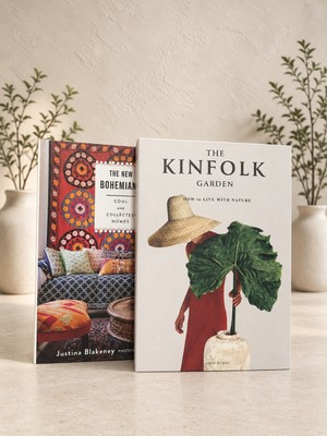 Lumeya Home Bohem ve Botanik Desenli Dekoratif Kitap Kutu Seti 2’li – The New Bohemians & Kinfolk Garden