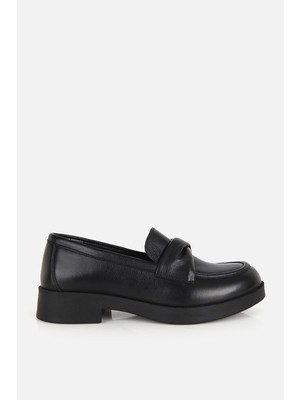 Yaya By Hotiç Kadın Siyah Düğüm Detaylı Loafer Ayakkabı