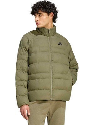 Adidas Essentials Sd Lt Puffer Erkek Haki Dik Yaka Mont