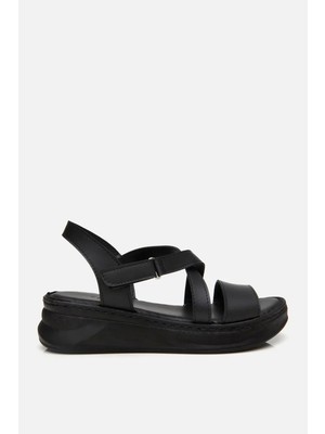 Yaya By Hotiç Kadın Siyah Comfort Düz Sandalet