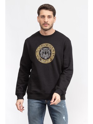 Just Cavallı Just Cavalli Men's Crew Neck Sweatshirt Black
