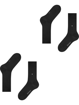 Burlıngton Burlington Everyday So 2-Pack Men's Socks Black