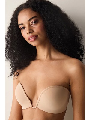 Penti Deep Decollette Beige Underwire Bra