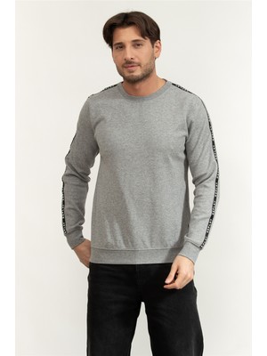 Replay Regular Men's Crew Neck Sweatshirt Grey