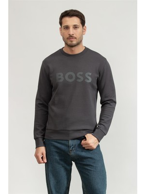 Boss Salbo Men's Crew Neck Sweatshirt Grey