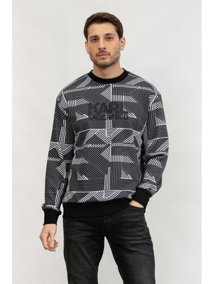 Karl Lagerfeld Men's Crew Neck Sweatshirt Black