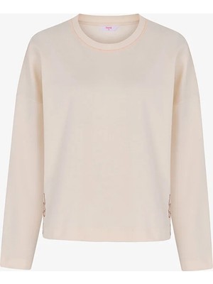 Penti Ecru Quinn Long Sleeve Pajama Top