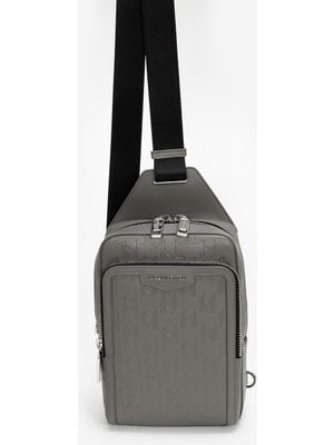 Karl Lagerfeld Men's Reporter Bag Grey