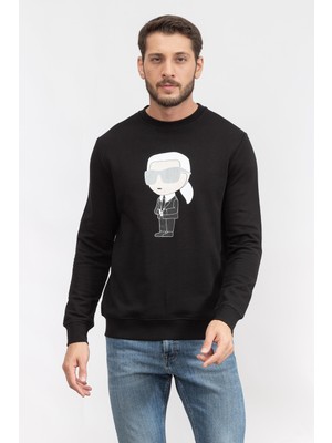 Karl Lagerfeld Men's Crew Neck Sweatshirt Black