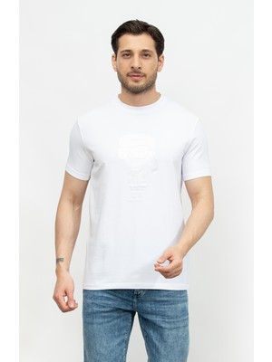 Karl Lagerfeld Men's Crew Neck T-Shirt White