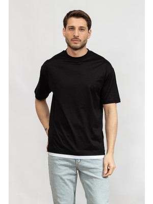 Karl Lagerfeld Men's Crew Neck T-Shirt Black