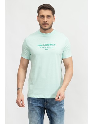 Karl Lagerfeld Men's Crew Neck T-Shirt Green