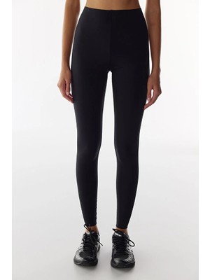 Penti Black Wonder High Support Shaping High Waist Back Lock Stitched Long Leggings