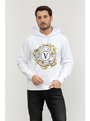 Versace Jeans Couture Men's Hooded Sweatshirt White