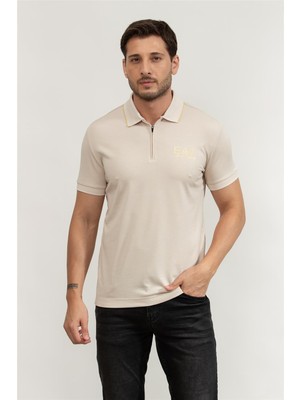 Ea7 Men's Polo Collar T-Shirt Multicolor