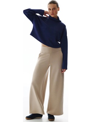 Penti Beige High Waist Wide-Leg Pants