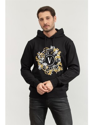 Versace Jeans Couture Men's Hooded Sweatshirt Black