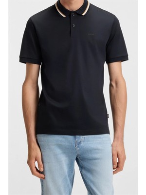 Boss Men's Polo Collar T-Shirt Blue