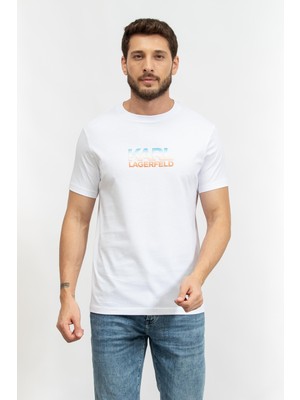 Karl Lagerfeld Men's Crew Neck T-Shirt White