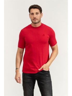 Karl Lagerfeld Men's Crew Neck T-Shirt Red