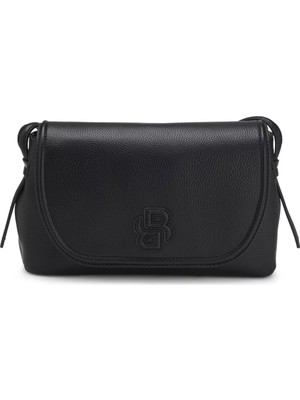 Boss Anett Flap Crossbody Women's Shoulder Bag Black