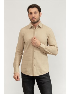 Boss Men's Shirt Beige