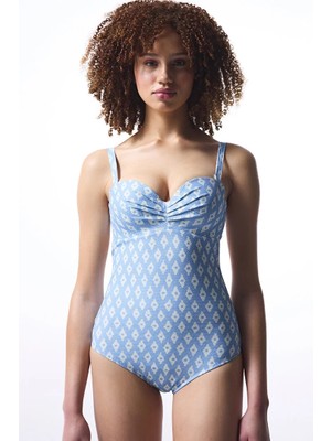 Penti Multicolor Geometric Pattern Shiny Swimsuit