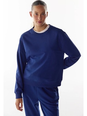 Penti Navy Oversize Crew Neck Sweatshirt