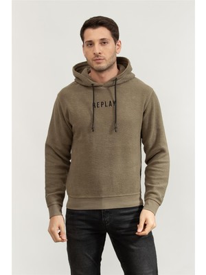 Replay Regular Men's Hooded Sweatshirt Green