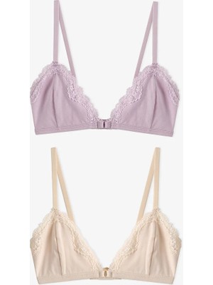 Penti Girls' Lily Padded Cotton Training Bra 2-Pack