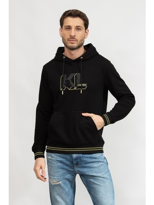Karl Lagerfeld Men's Hooded Sweatshirt Black