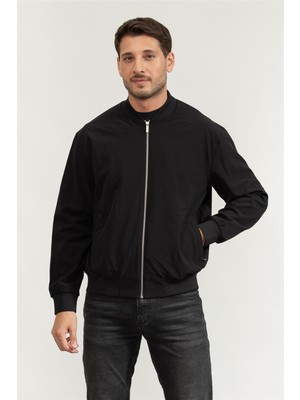 Karl Lagerfeld Men's Bomber Jacket Black