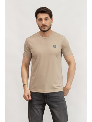 Ea7 Men's Crew Neck T-Shirt Stone