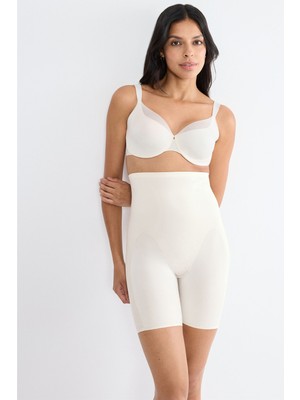 Trıumph Triumph Women's Bmu Illusion Curve Super Hw Mid-Thigh Shapewear Green