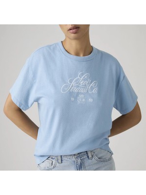 Levis Vintage Printed Oversize Blue T-Shirt