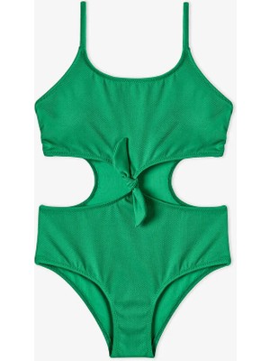 Penti Girls' Green Knot Swimsuit