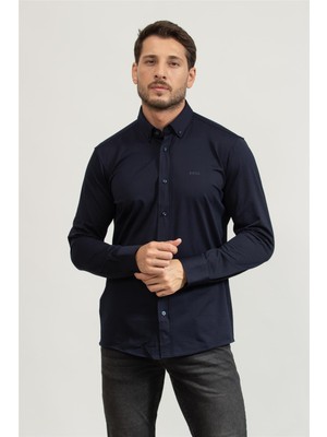 Boss Men's Shirt Navy