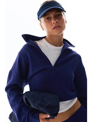 Penti Navy Silky Touch Half-Zip Sweatshirt