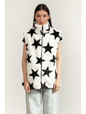 Dkny Faux Fur Mk Nk Women's Vest Multicolor