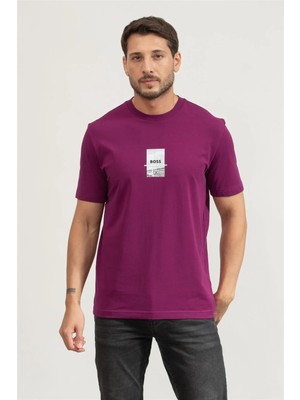 Boss Tee Photoprint Men's Crew Neck T-Shirt Pink