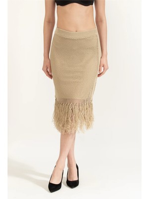 Karl Lagerfeld Crochet Knit Skirt Women's Skirt Multicolor