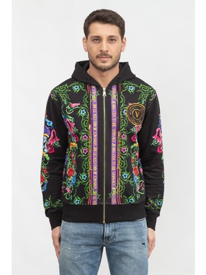 Versace Jeans Couture Men's Zip-Up Sweatshirt Black