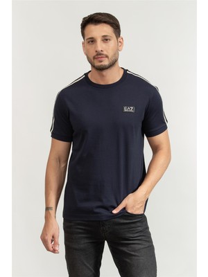 Ea7 Men's Crew Neck T-Shirt Blue