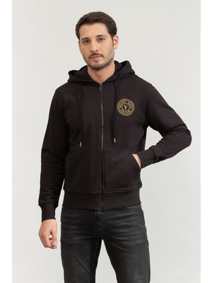 Versace Jeans Couture Men's Zip-Up Sweatshirt Black